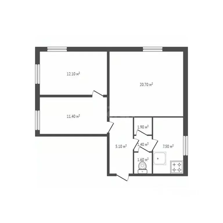 3-к кв. Брянская область, Брянск Белые Берега пгт, ул. Карла Маркса, 9 ... - Фото 2