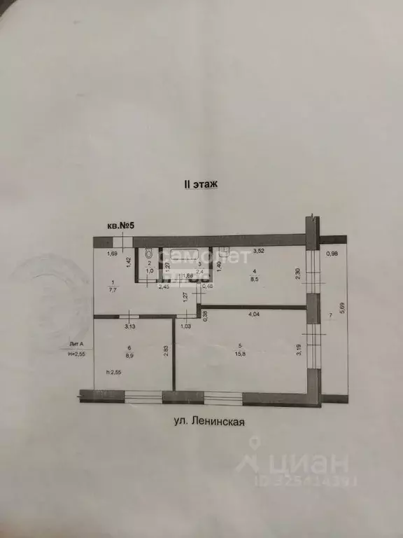 2-к кв. Челябинская область, с. Кизильское ул. Ленинская, 109 (44.3 м) - Фото 1