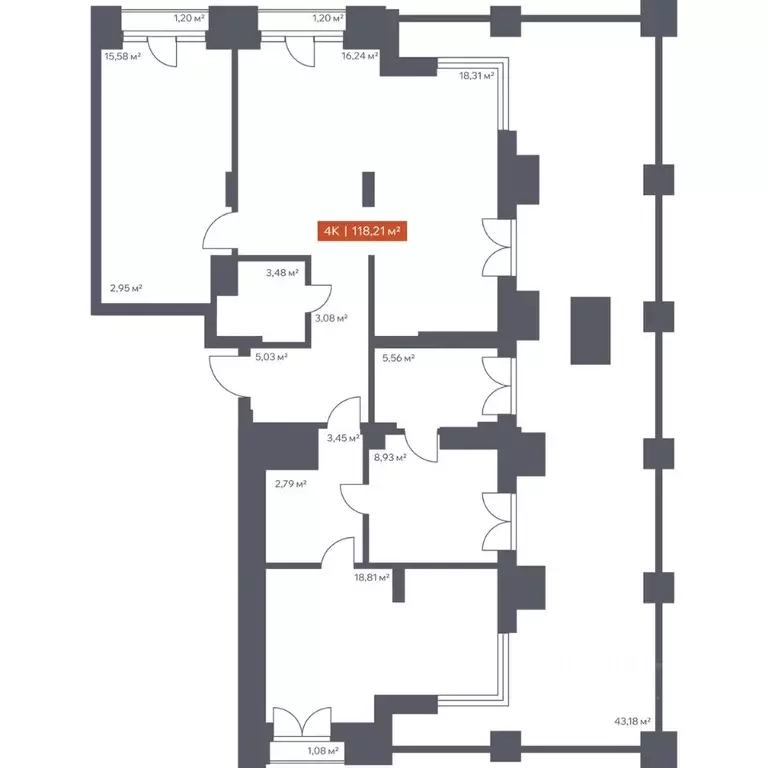 4-к кв. Томская область, Томск Красноармейская ул., 144 (118.21 м) - Фото 0