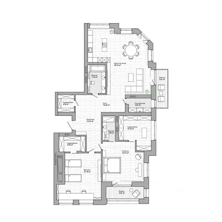 5-к кв. Новосибирская область, Новосибирск ул. Сеченова, 13 (181.35 м) - Фото 1