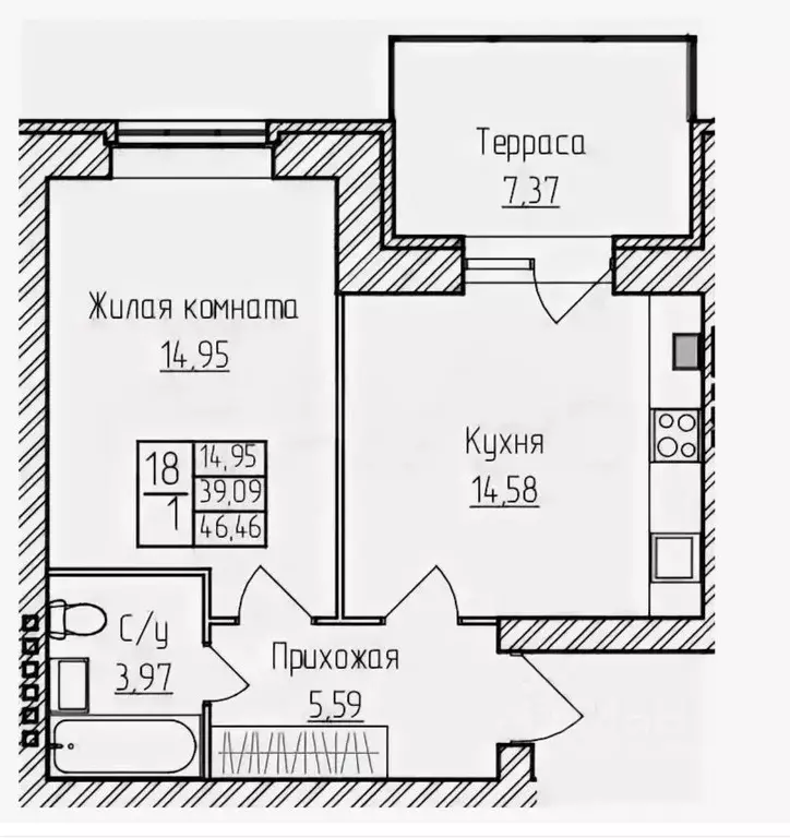 1-к кв. Ярославская область, Ярославский муниципальный округ, с. ... - Фото 2