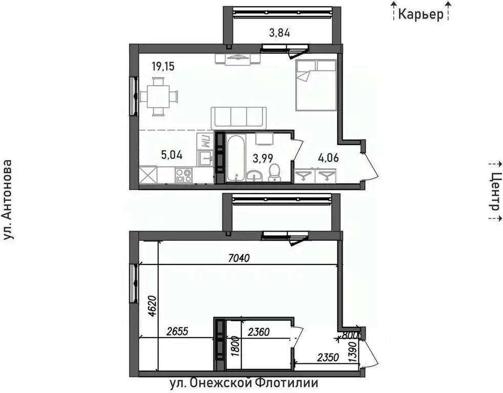 1-к кв. Карелия, Петрозаводск Флотилия жилой комплекс (36.08 м) - Фото 1