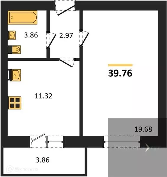 Продаётся 1-к квартира, 39.76 м - Фото 0