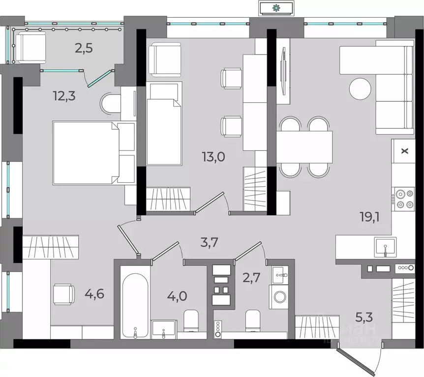 2-к кв. Удмуртия, Ижевск Северо-Западный жилрайон, 2-й мкр, Новый ... - Фото 0
