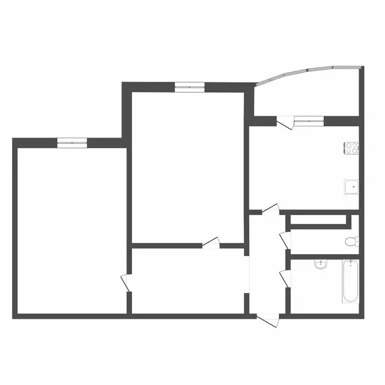 2-комнатная квартира: Тюмень, Широтная улица, 172к1 (62 м) - Фото 0