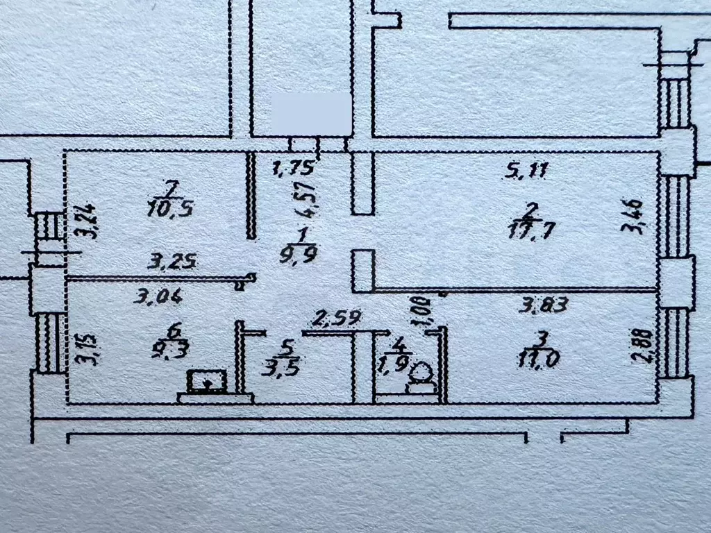 3-к. квартира, 63,8 м, 3/5 эт. - Фото 0