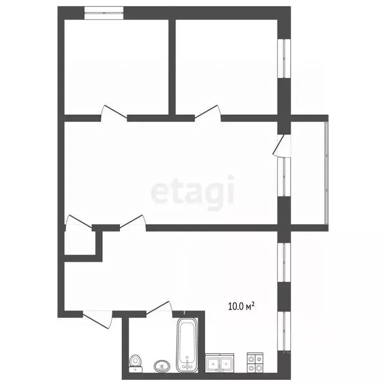 3-к кв. Кемеровская область, Юрга просп. Победы, 1 (60.9 м) - Фото 2