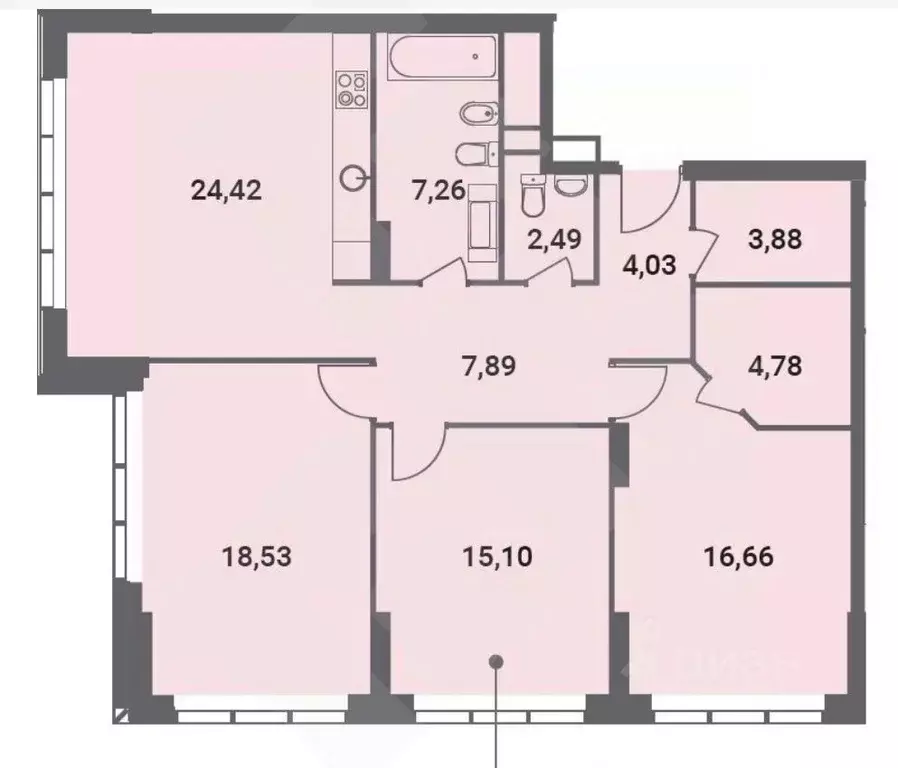 4-к кв. Москва Шмитовский проезд, 39к6 (105.0 м) - Фото 2