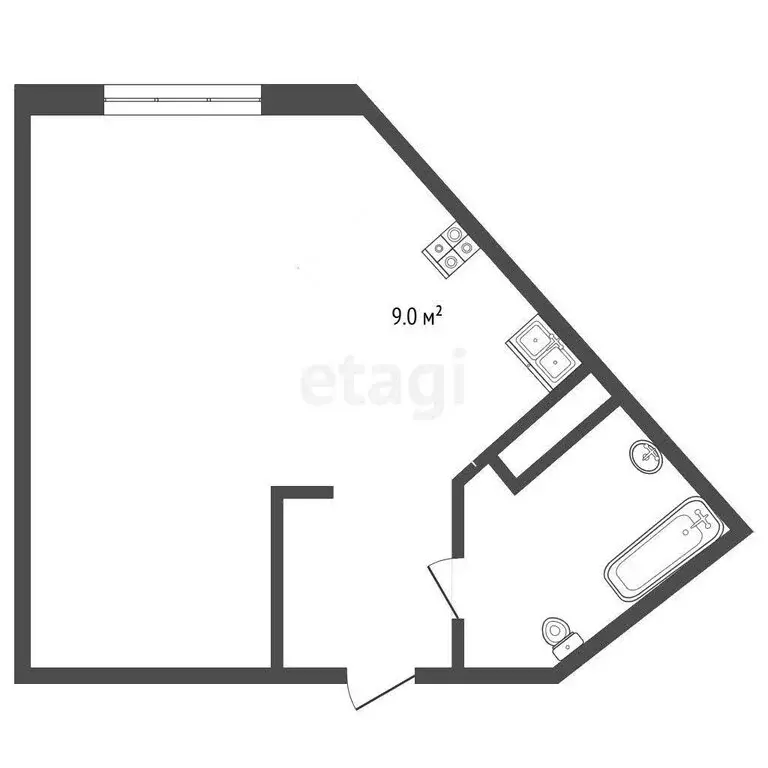 Квартира-студия: Тюмень, улица Первооткрывателей, 10 (38.1 м) - Фото 1