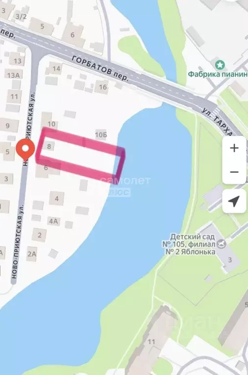 Участок в Пензенская область, Пенза ул. Ново-Приютская, 8 (10.0 сот.) - Фото 2