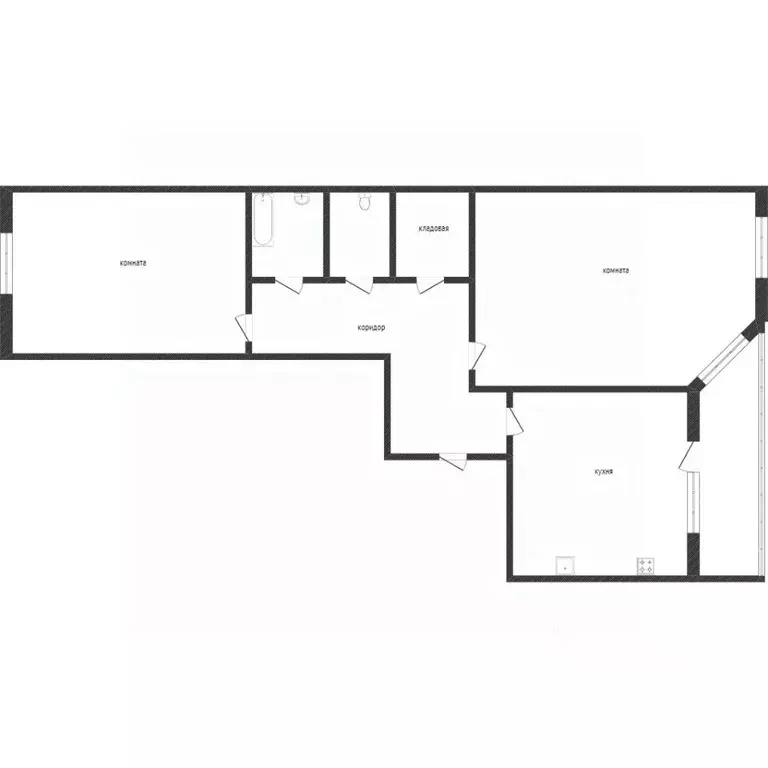 2-к кв. Ханты-Мансийский АО, Сургут ул. Иосифа Каролинского, 13 (57.7 ... - Фото 1