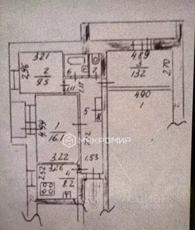 3-к кв. Татарстан, Казань ул. Максимова, 5 (63.1 м) - Фото 2
