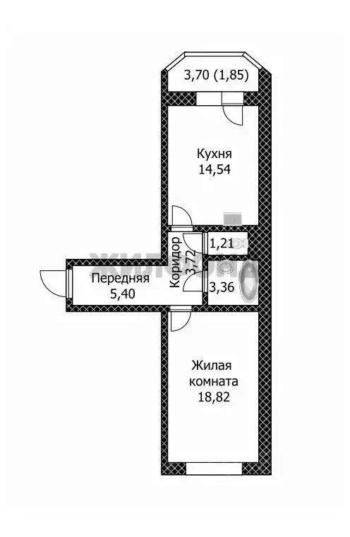 1-к кв. Новосибирская область, Новосибирск Рябиновая ул., 10 (47.05 м) - Фото 0