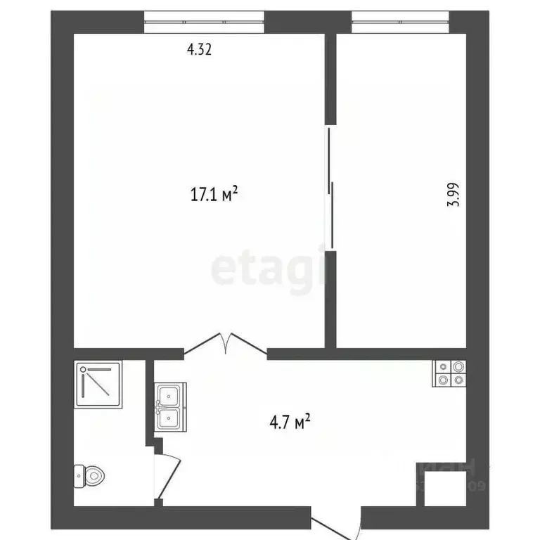 1-к кв. Мордовия, пос. Ромоданово ул. Анны Лусс, 5 (23.8 м) - Фото 2