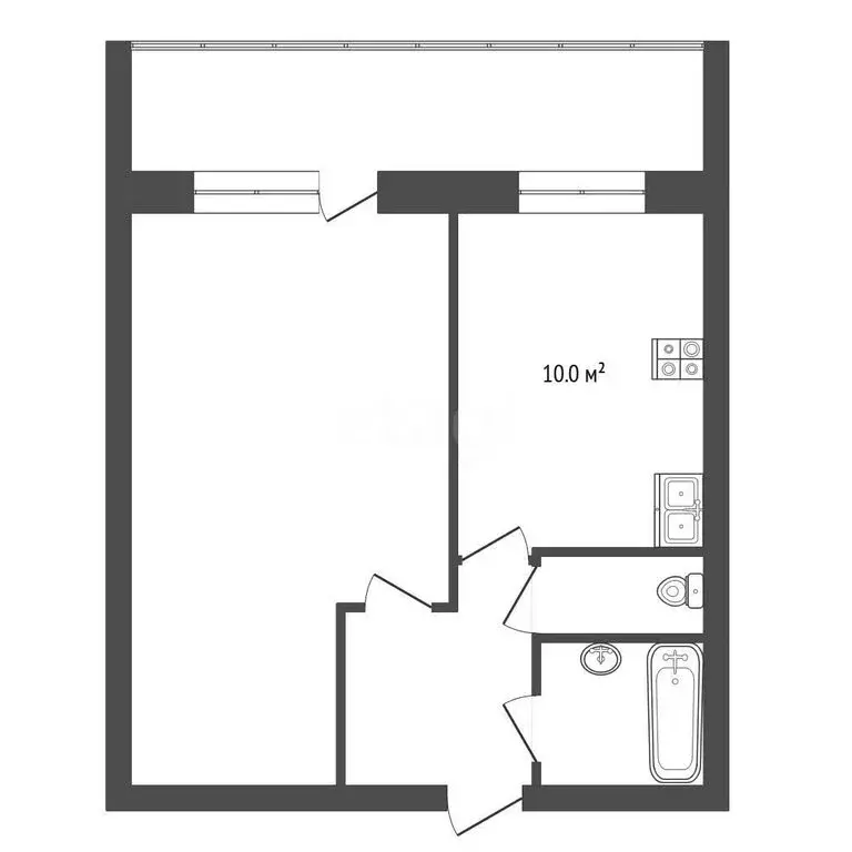 1-комнатная квартира: Белгород, улица Некрасова, 28А (41 м) - Фото 0