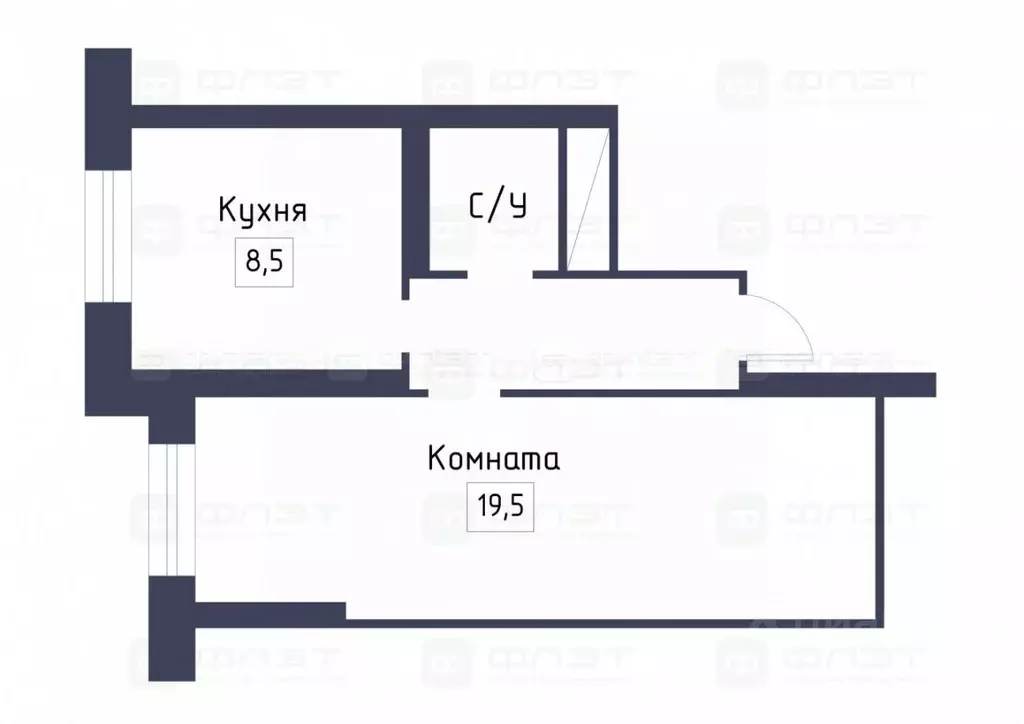1-к кв. Татарстан, Казань Чистопольская ул., 61б (34.0 м) - Фото 2
