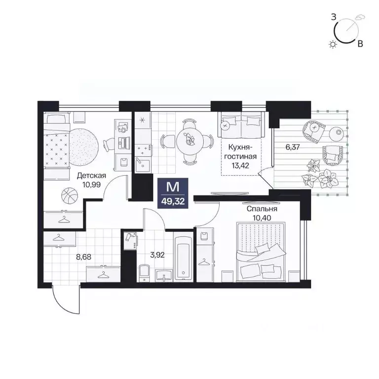 2-к кв. Волгоградская область, Волгоград просп. Имени В.И. Ленина, 59Г ... - Фото 0