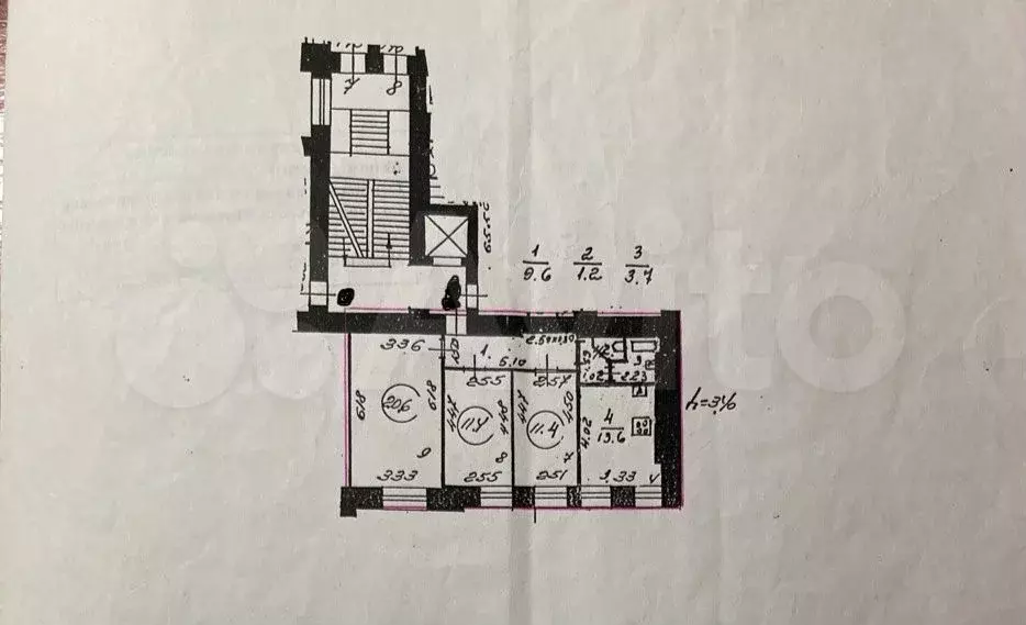 3-к. квартира, 72,7 м, 3/5 эт. - Фото 0