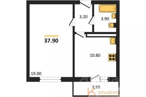 1-к кв. Воронежская область, Воронеж ул. Шидловского, 38 (37.9 м) - Фото 1
