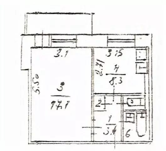 1-к кв. Крым, Симферополь ул. Маршала Жукова, 3 (32.8 м) - Фото 1