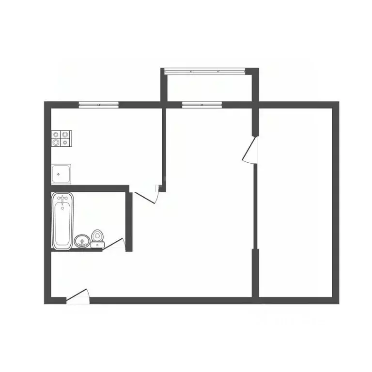 2-к кв. Тульская область, Щекинский район, Первомайский городское ... - Фото 1