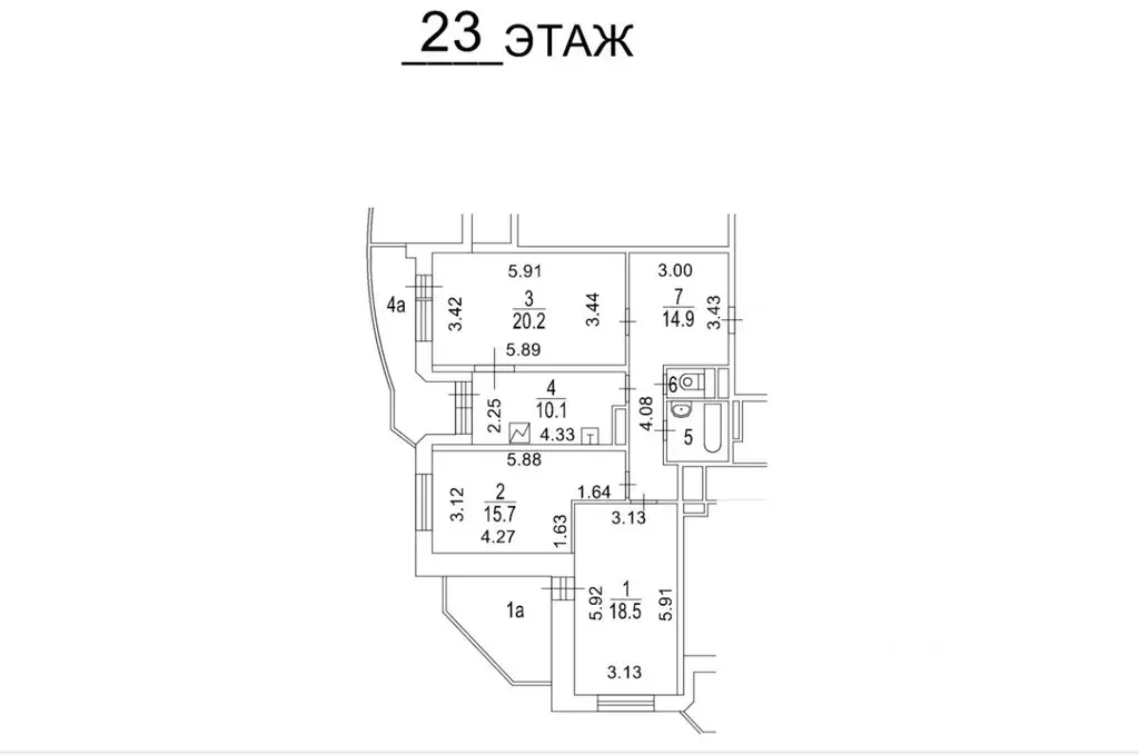 3-к кв. Москва ул. Большая Набережная, 19к1 (96.0 м) - Фото 1