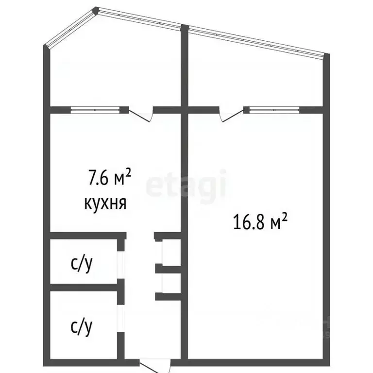 1-к кв. Воронежская область, Воронеж ул. 60-летия ВЛКСМ, 11 (32.3 м) - Фото 2