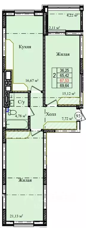 3-к кв. Калининградская область, Гурьевский муниципальный округ, пос. ... - Фото 1