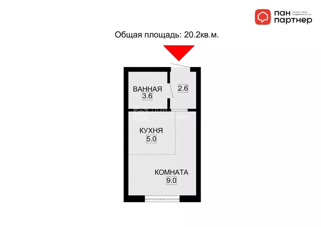 Квартира-студия: Санкт-Петербург, Пахомовская улица, 6к3 (20.2 м) - Фото 1