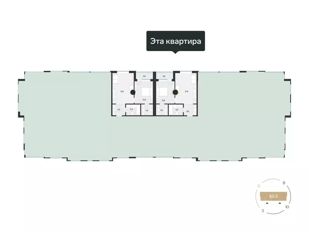 1-к кв. Тюменская область, Тюмень ул. Игоря Комиссарова, 4 (51.99 м) - Фото 1