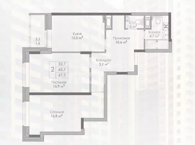 2-комнатная квартира: Липецк, Московская улица, 155 (67.3 м) - Фото 0