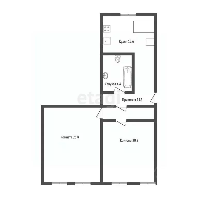 2-к кв. Санкт-Петербург Лиговский просп., 130 (75.9 м) - Фото 2