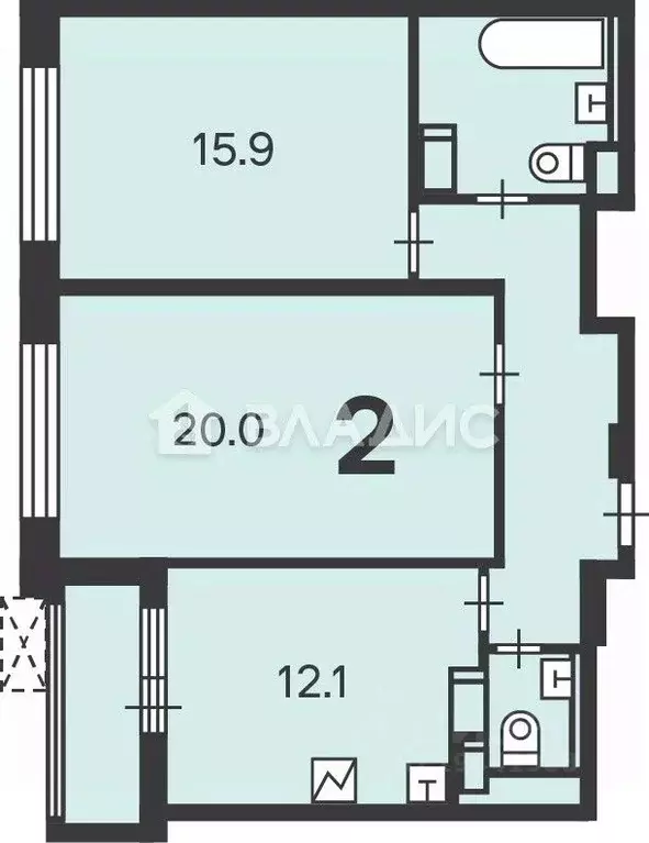 2-к кв. Москва ул. 2-я Марьиной рощи, 3 (63.5 м) - Фото 2