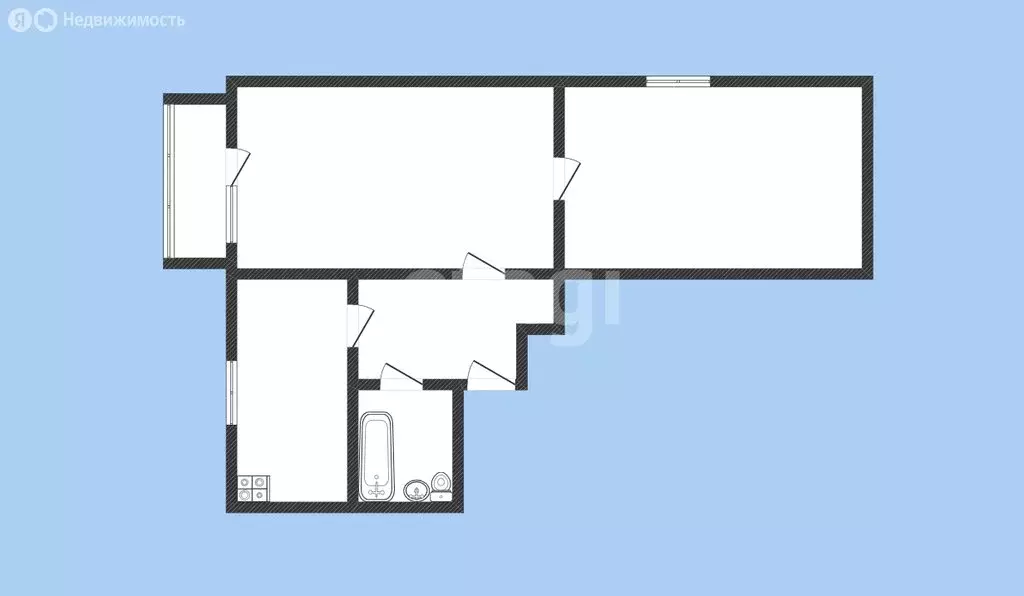 2-комнатная квартира: Черкесск, Октябрьская улица, 360 (53.3 м) - Фото 1