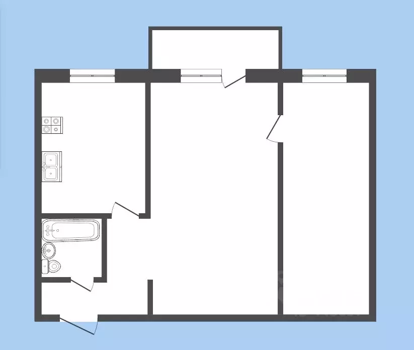 2-к кв. Смоленская область, Смоленск ул. Кутузова, 12 (46.0 м) - Фото 2