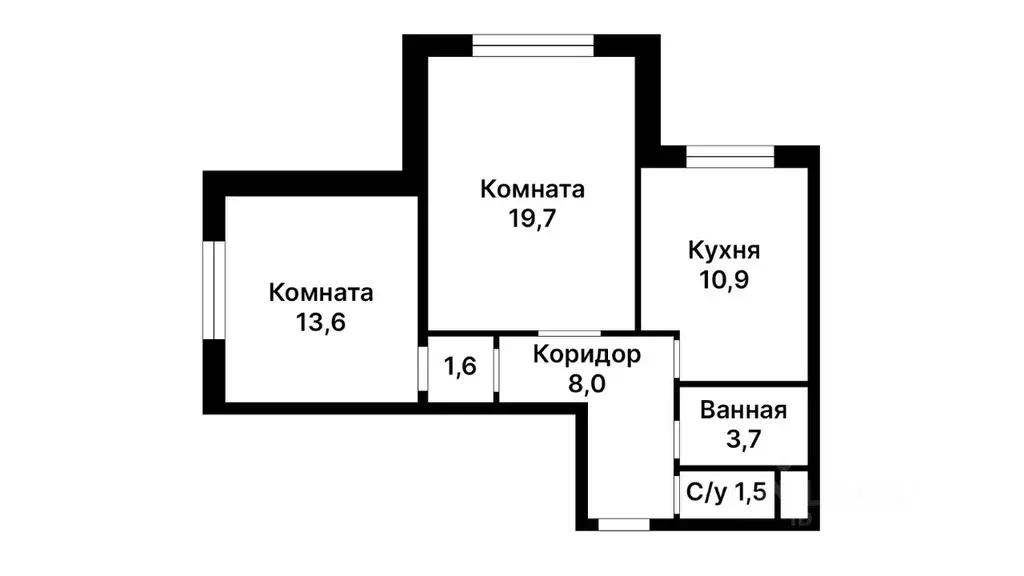 2-к кв. Москва Симферопольский бул., 30к2 (60.0 м) - Фото 2
