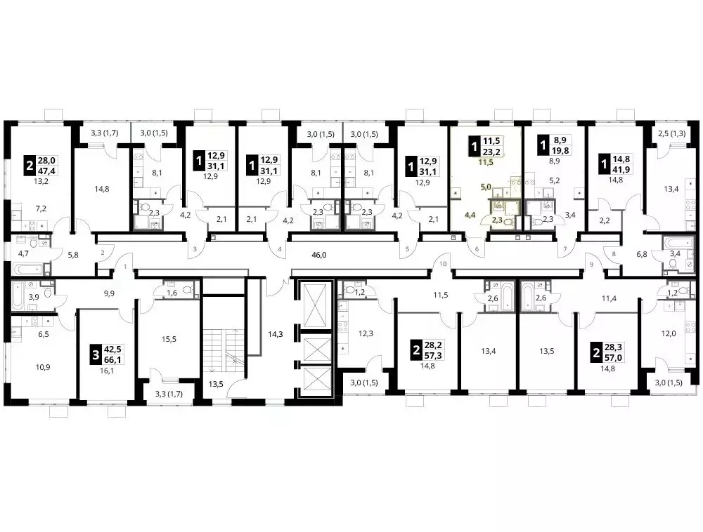 3-к кв. Московская область, Ленинский городской округ, д. Сапроново ... - Фото 2