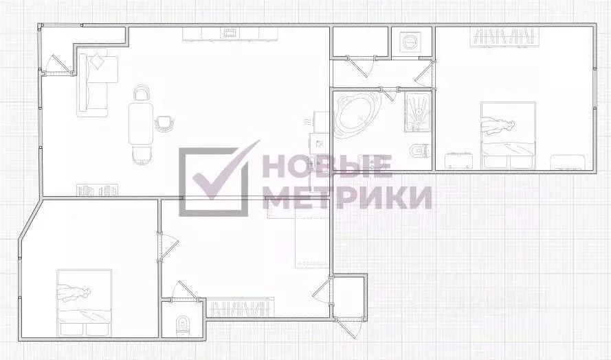 3-к кв. Санкт-Петербург Выборгское ш., 5К1 (104.1 м) - Фото 2