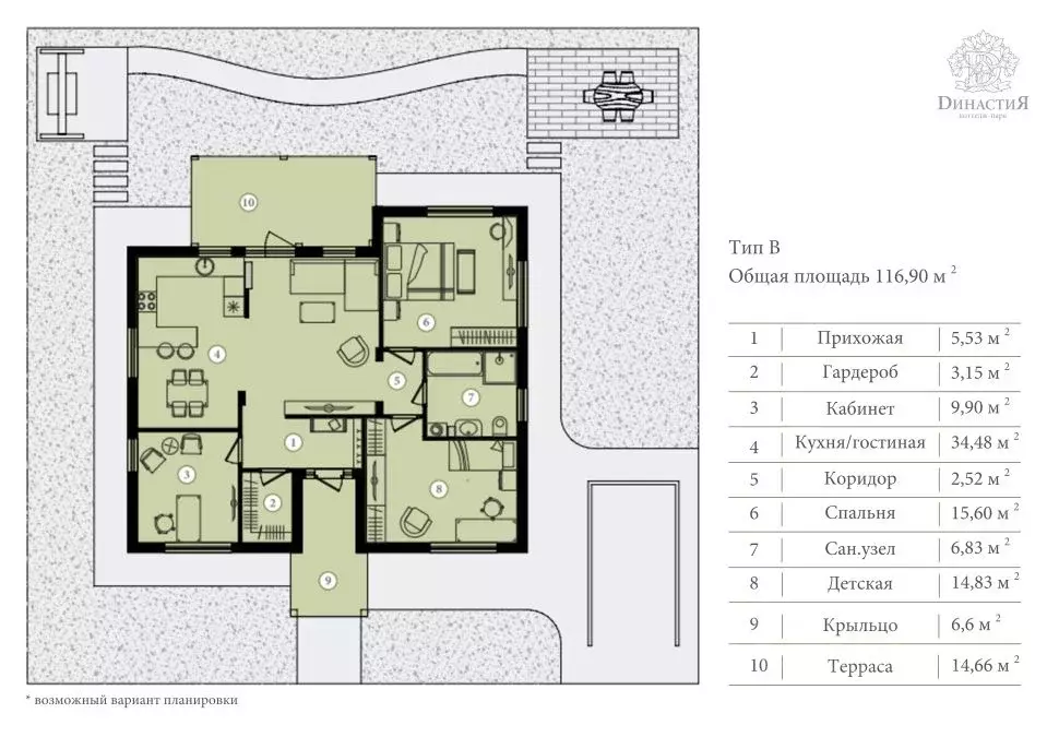Коттедж в Крым, Симферопольский район, Трудовское с/пос, Династия кп  ... - Фото 2