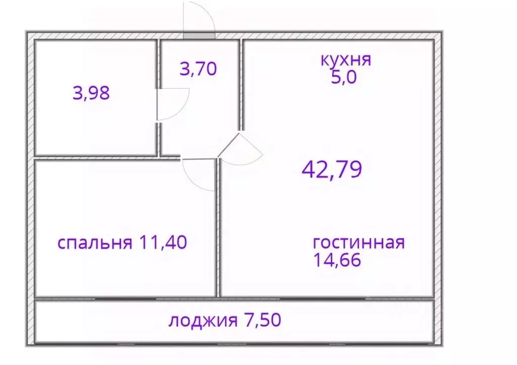 2-к кв. Башкортостан, Уфа Дема жилрайон,  (42.3 м) - Фото 1