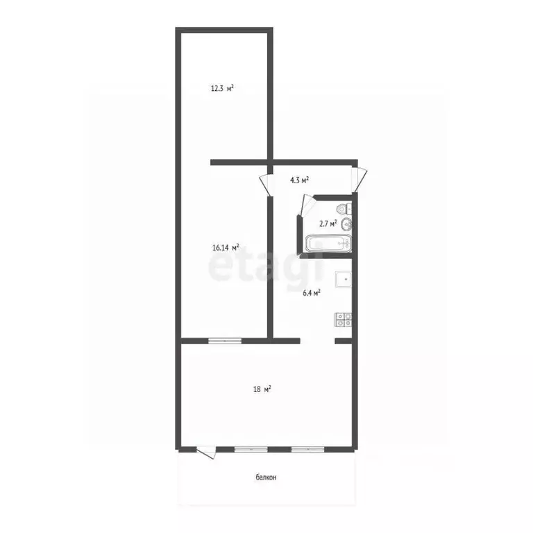 3-к кв. Крым, Саки ул. Гайнутдинова (64.5 м) - Фото 2