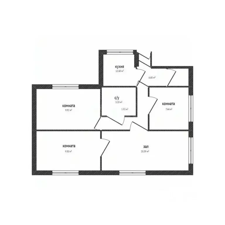 3-к кв. Брянская область, Суземка рп пер. 1-й Пушкина, 11 (69.3 м) - Фото 2