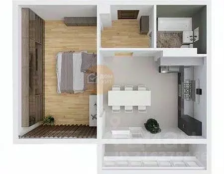 6-к кв. Крым, Евпатория ул. Чапаева, 28Г (44.59 м) - Фото 1