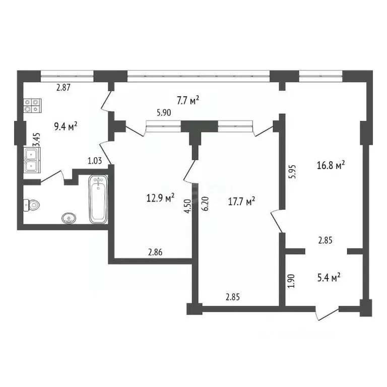 2-к кв. Крым, Ялта ш. Южнобережное, 30 (70.3 м) - Фото 1
