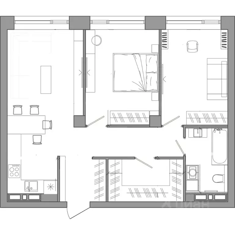 2-к кв. Приморский край, Владивосток ул. Маковского, 55к2 (69.3 м) - Фото 1
