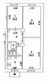 Продаётся 3-к квартира, 84.9 м - Фото 1