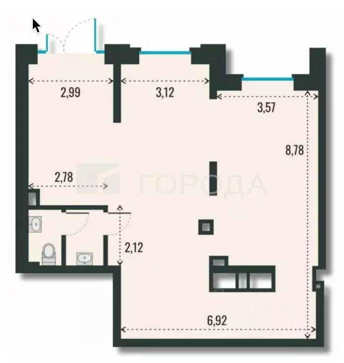 Офис в Новосибирская область, Новосибирск ул. Шевченко, 19/1к1 (81 м) - Фото 2