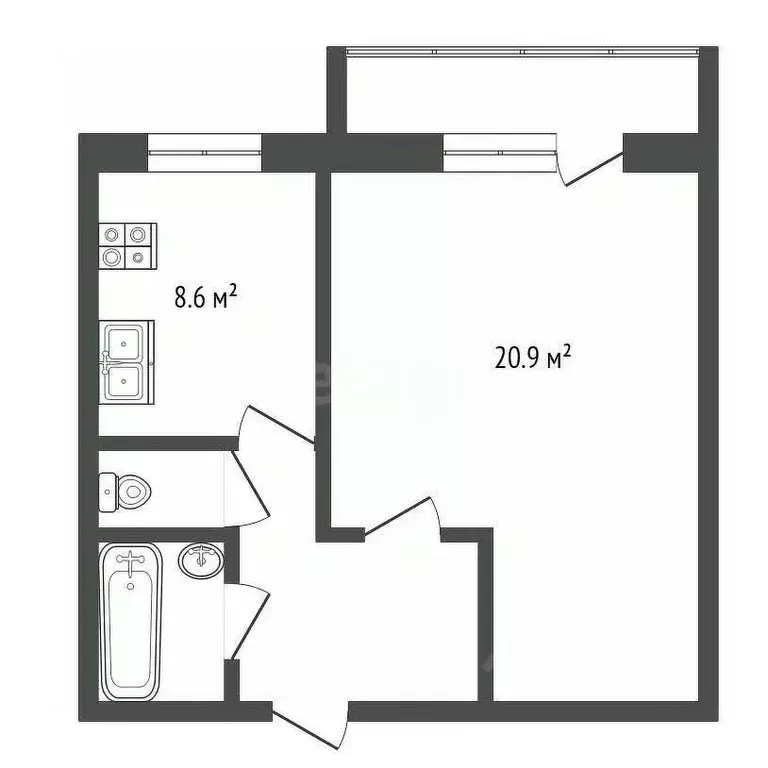 1-к кв. Московская область, Котельники Белая Дача мкр, 22 (40.9 м) - Фото 2
