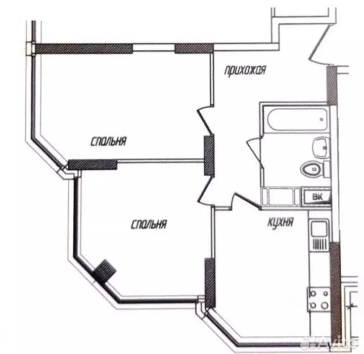 2-к кв. Московская область, Раменское Северное ш., 30 (44.7 м) - Фото 2