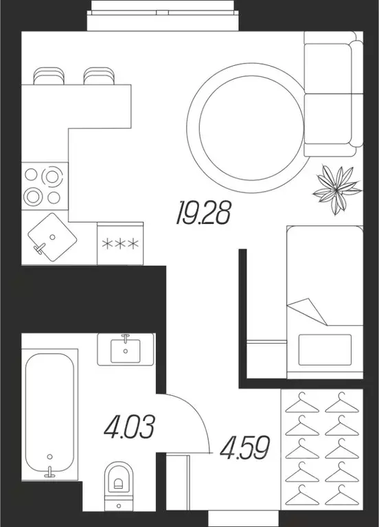Студия Тульская область, Тула городской округ, с. Осиновая Гора, ... - Фото 1
